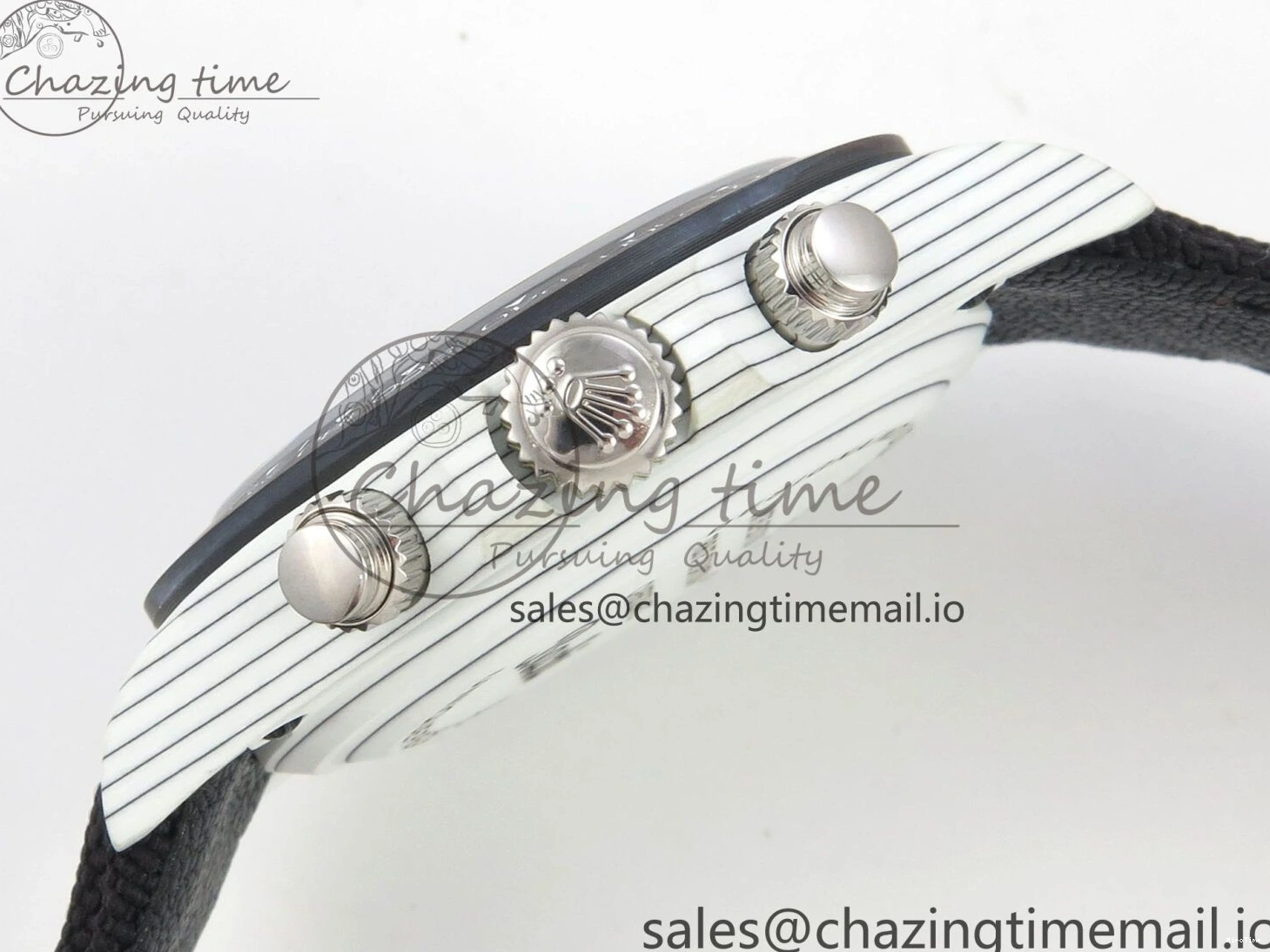 MiroTime 0227 Daytona DIW Carbon Case and Bezel DIWF Edition Grey White Dial on Black Nylon Strap A AllSeason 72